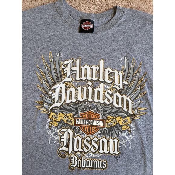 Harley-Davidson Other - Harley Davidson Nassau Bahamas Size Large Men's Gray Shirt